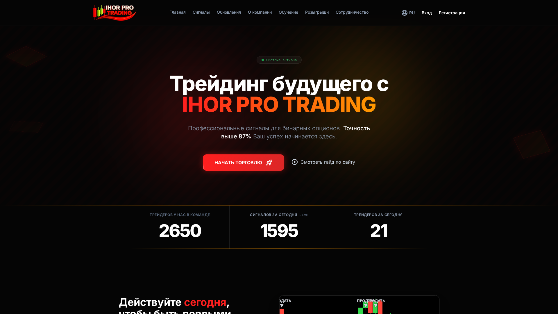 Screenshot of ihor-pro.trading