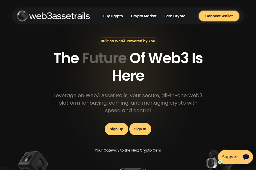 Screenshot of web3assetrails.com