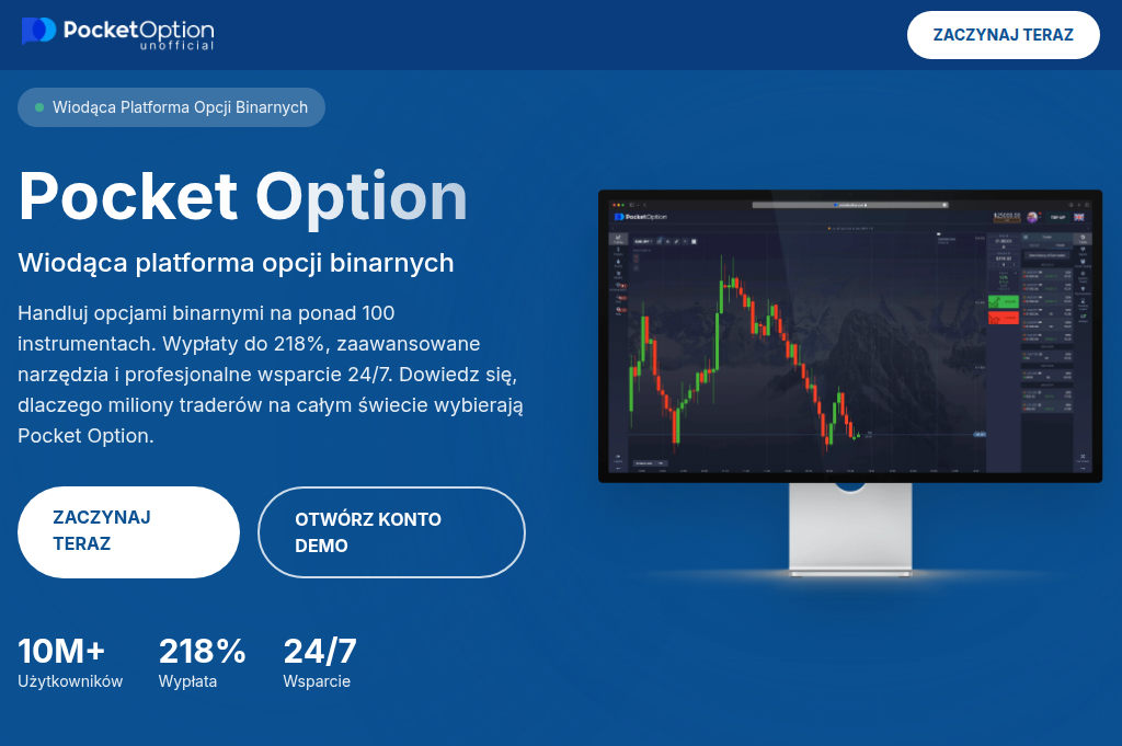Screenshot of pocketoption.com.pl