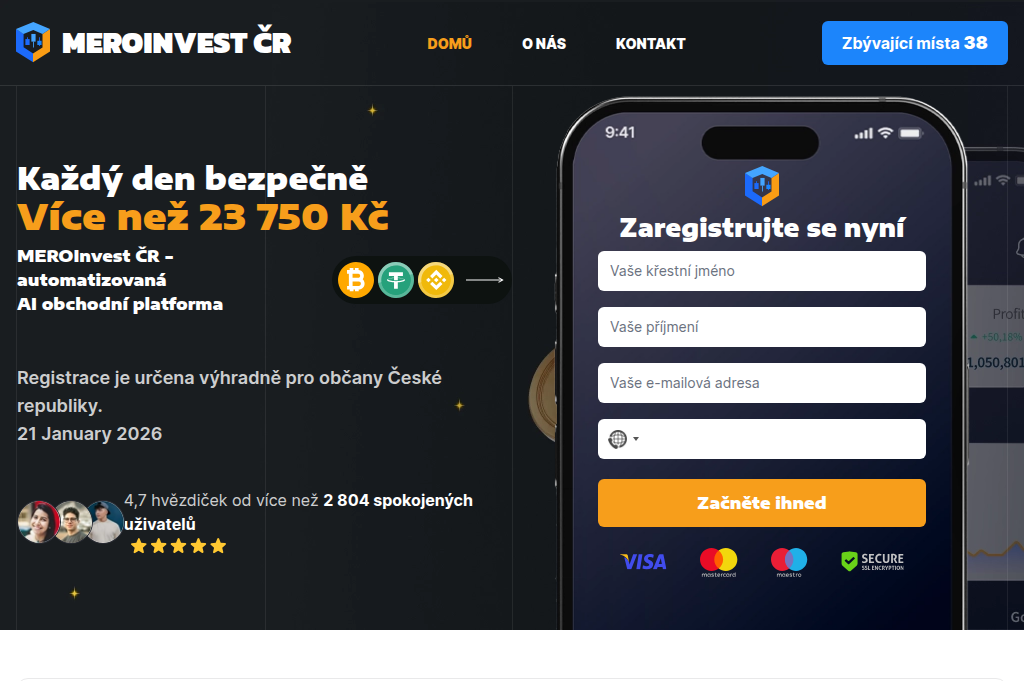 Screenshot of meroinvest-cr.net