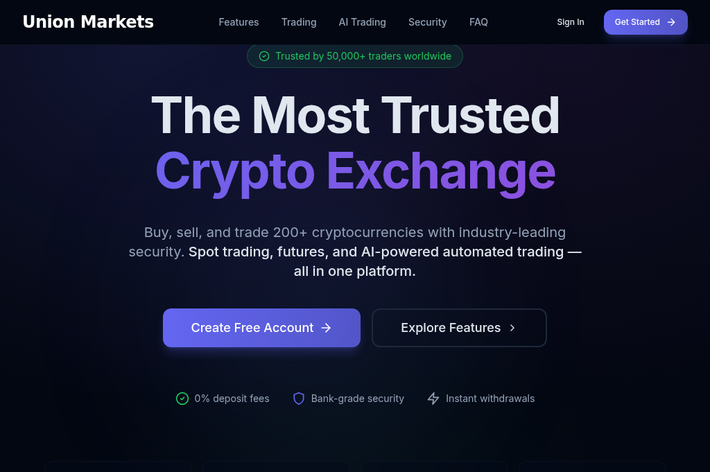 Screenshot of unionmarkets.cc