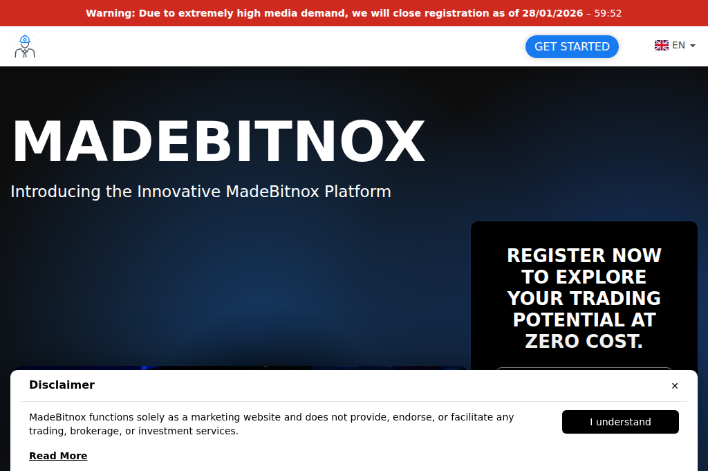 Screenshot of madebitnox.biz