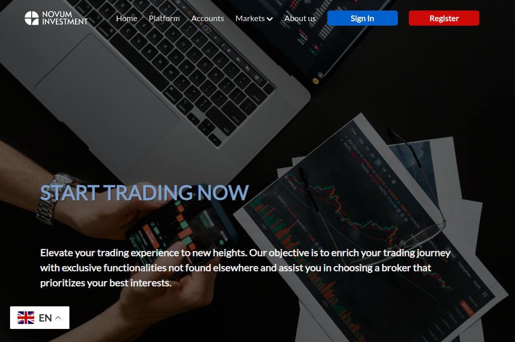 Screenshot of novuminvestment.net