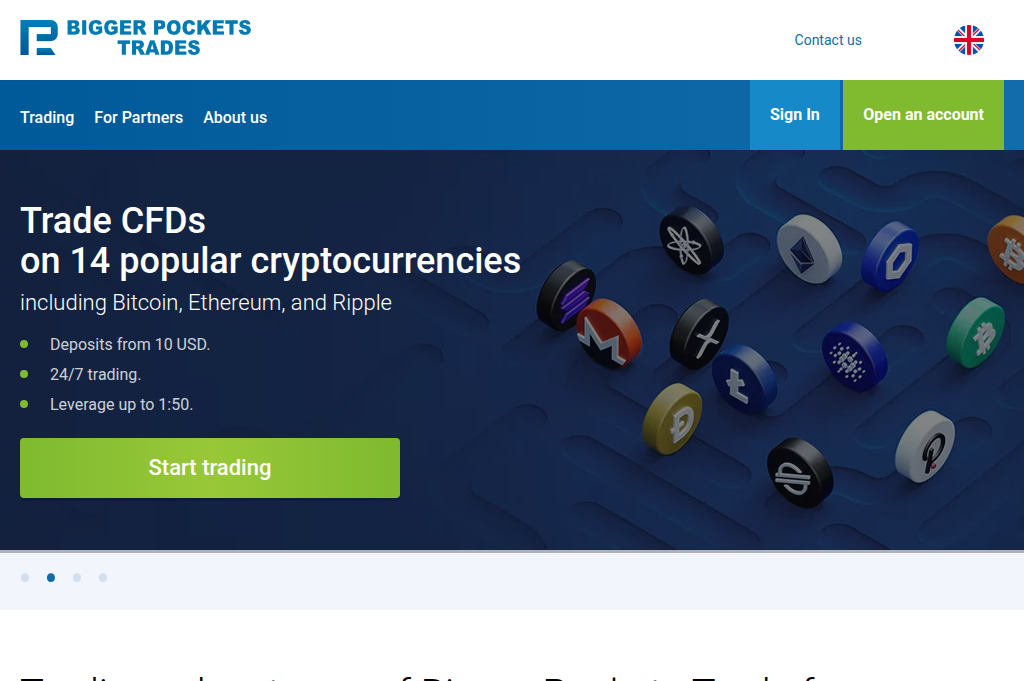 Screenshot of biggerpocketstrades.com