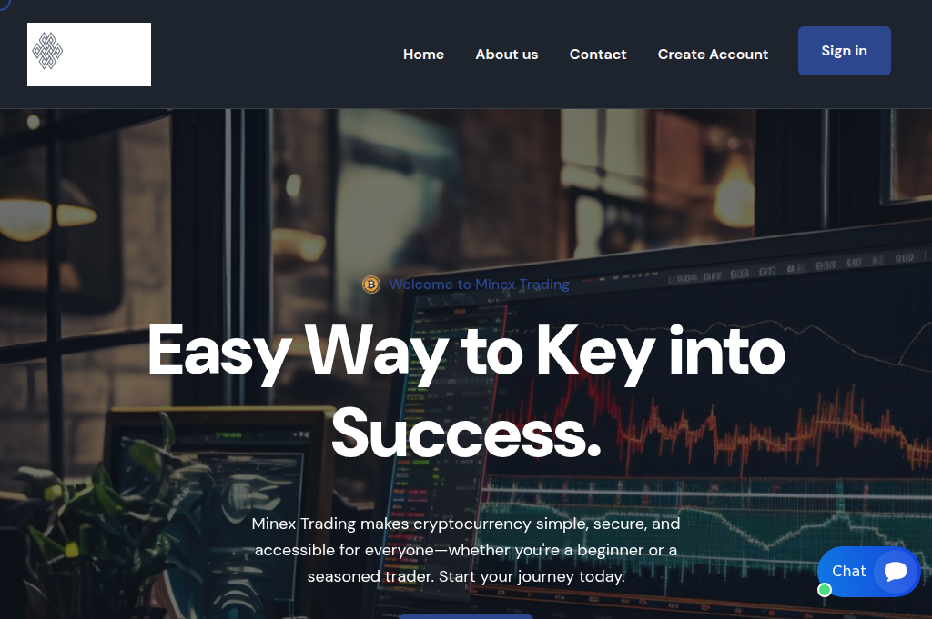 Screenshot of minexxtrading.com