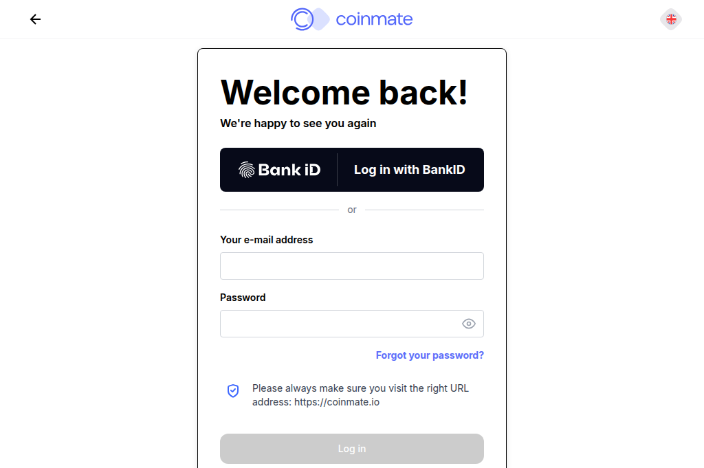 Screenshot of coinmate-cz.io