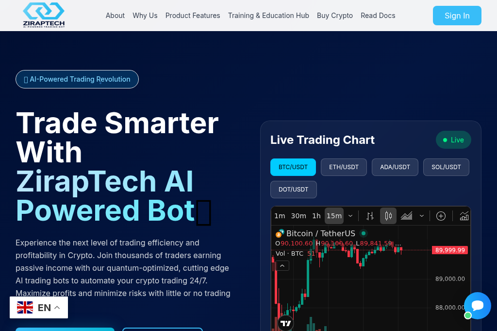 Screenshot of ziraptech.com