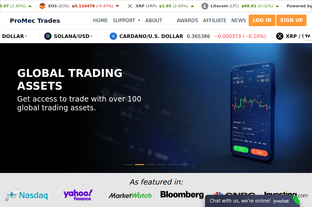 Screenshot of galestrade.live