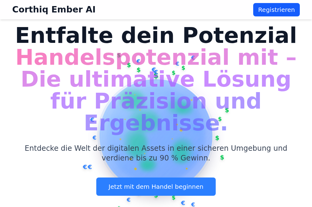 Screenshot of corthiq-ember-ai.ch