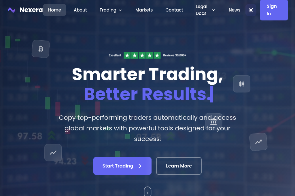 Screenshot of nexeramarkets.net