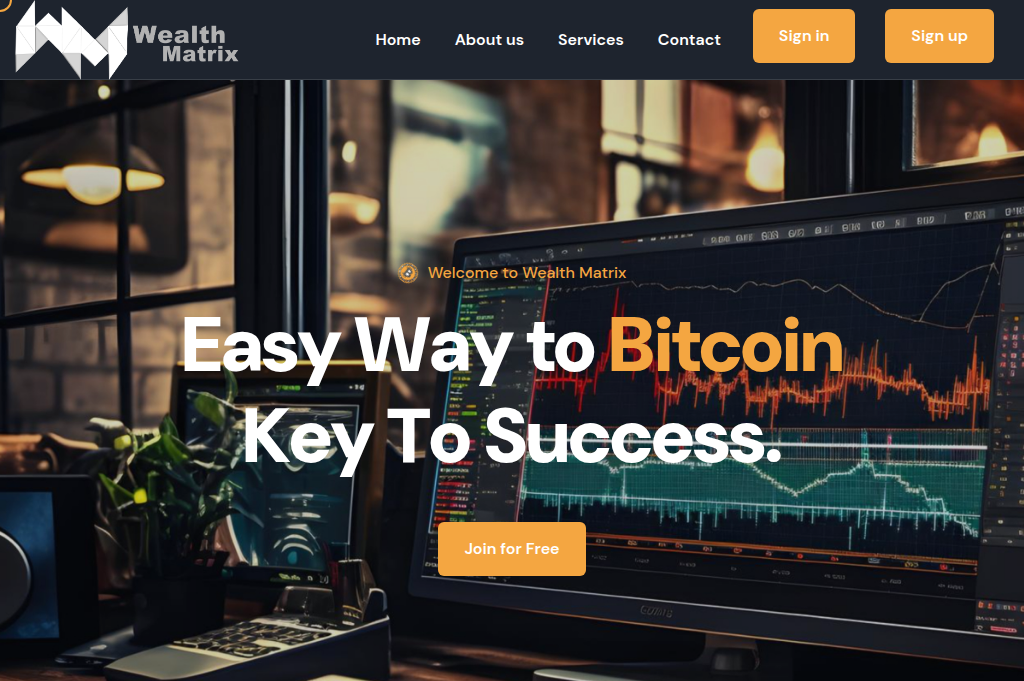 Screenshot of wealthmatrix.online