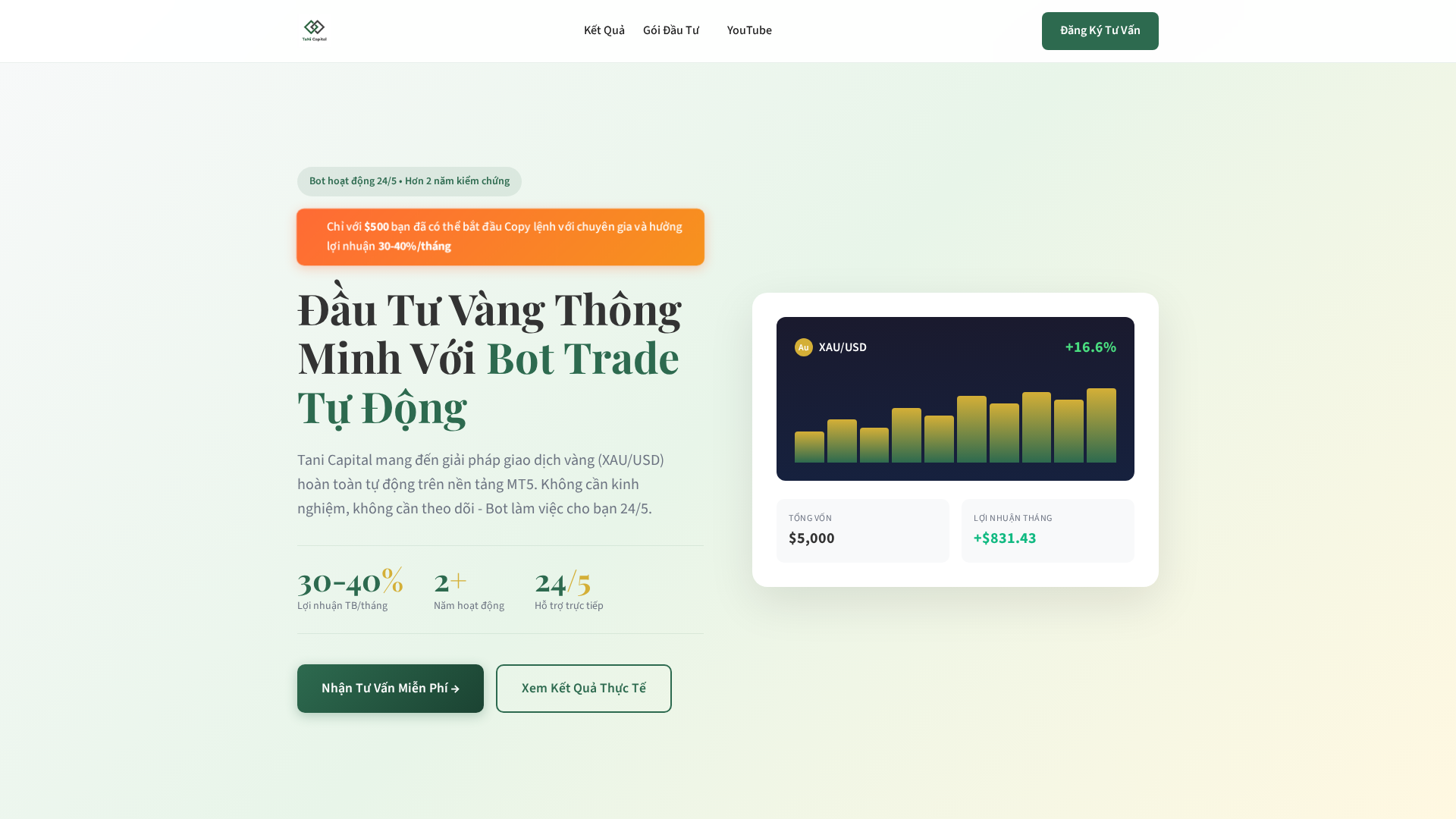 Screenshot of tanicapital.com