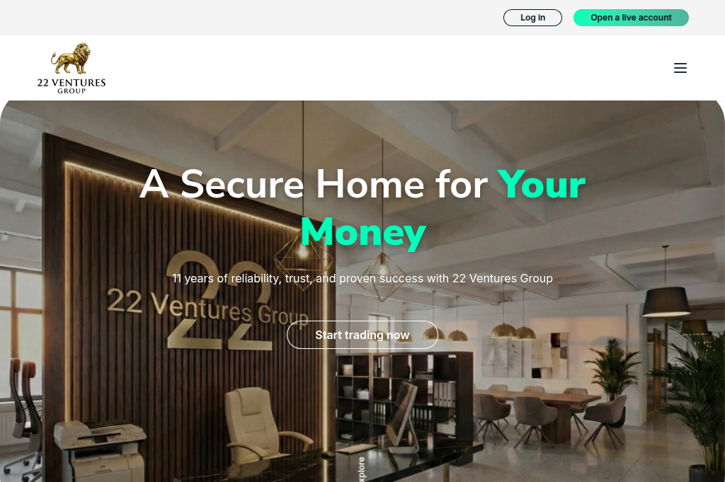 Screenshot of 22venturesgroup.io