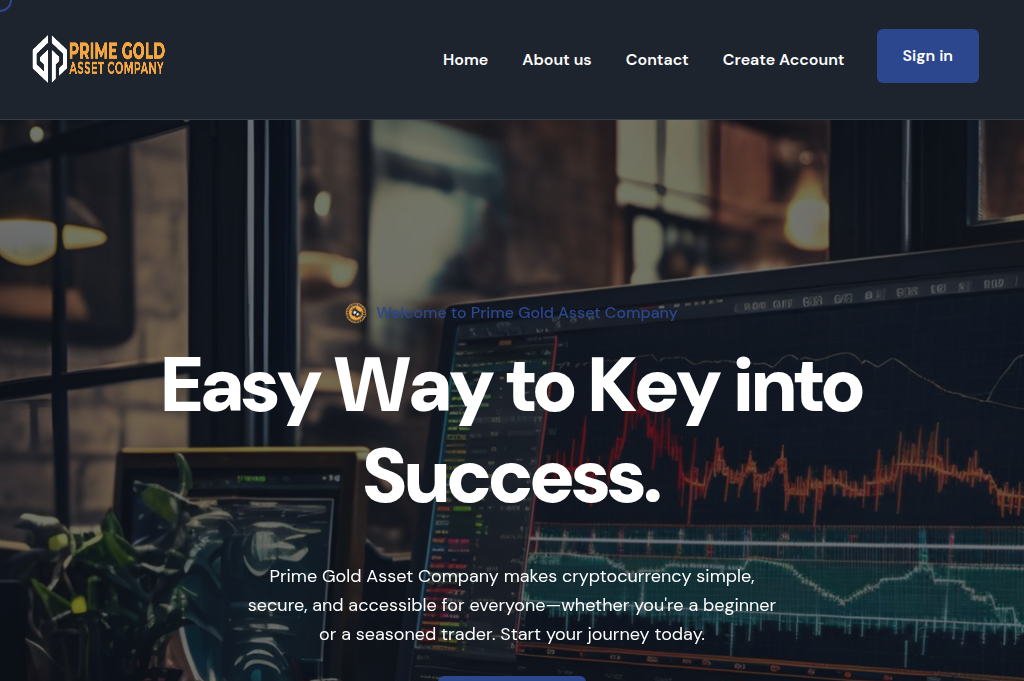 Screenshot of primegoldassetmgt.com