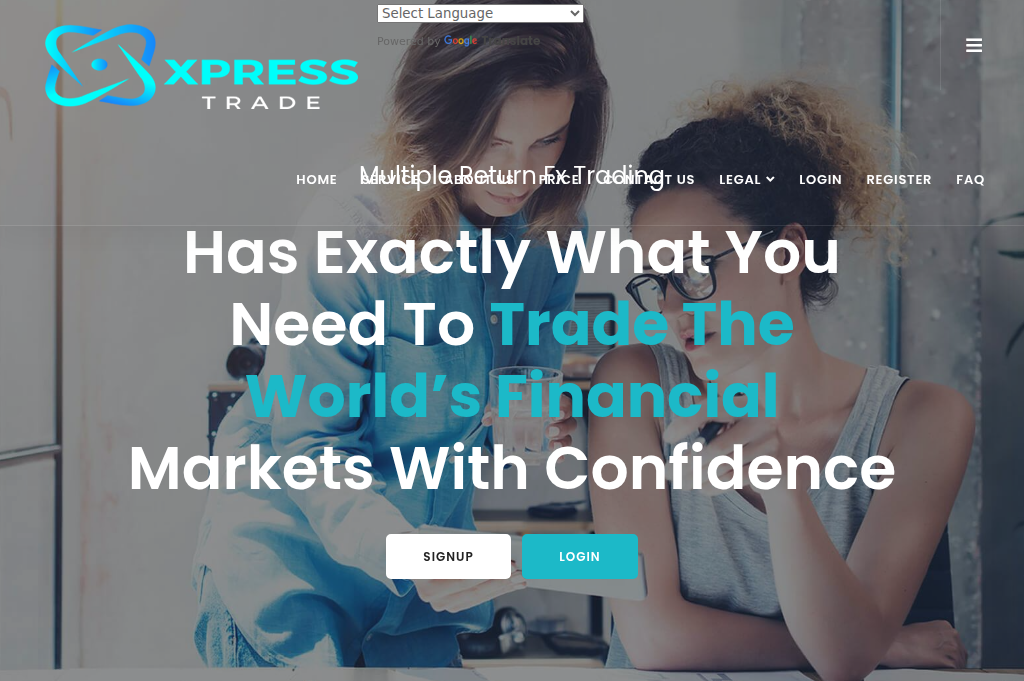 Screenshot of multiplereturnfxtrading.info