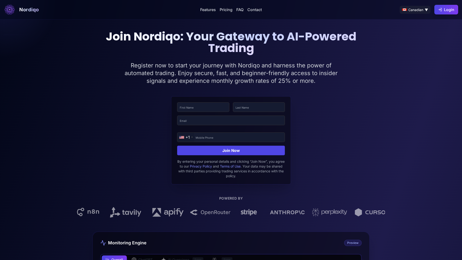 Screenshot of nordiqo-ai.org