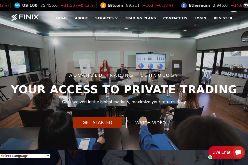 Screenshot of finixprimes.org