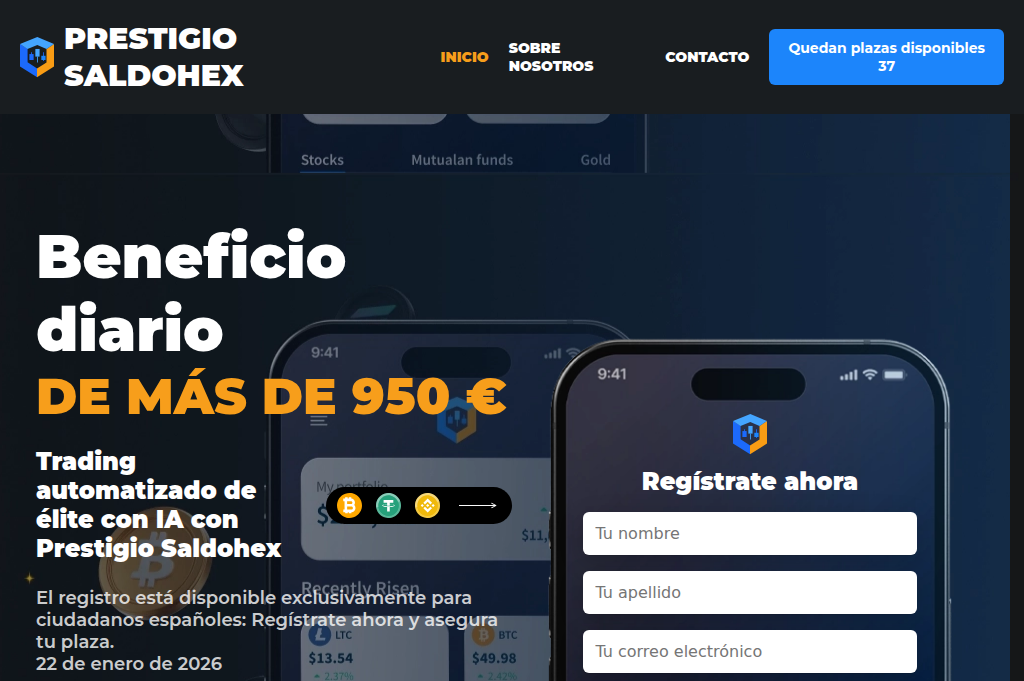 Screenshot of prestigiosaldohex.net