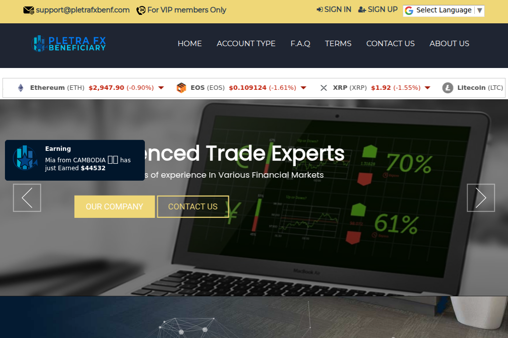 Screenshot of pletrafxbenf.com