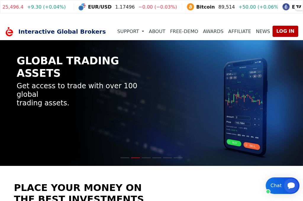 Screenshot of interactiveglobalbroker.com