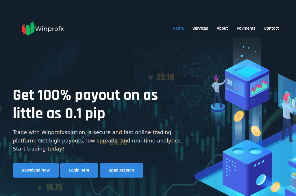 Screenshot of winprofxsolution.com