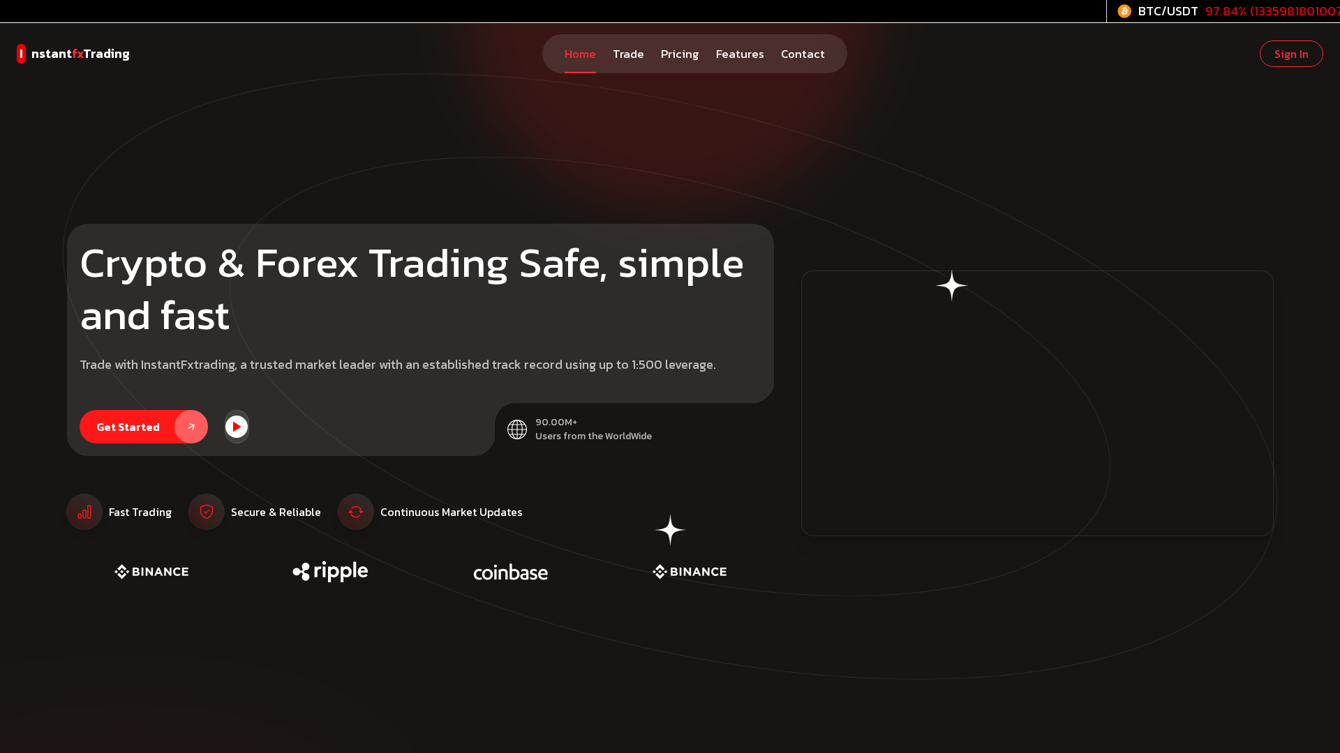 Screenshot of instantfxtradingplatform.net