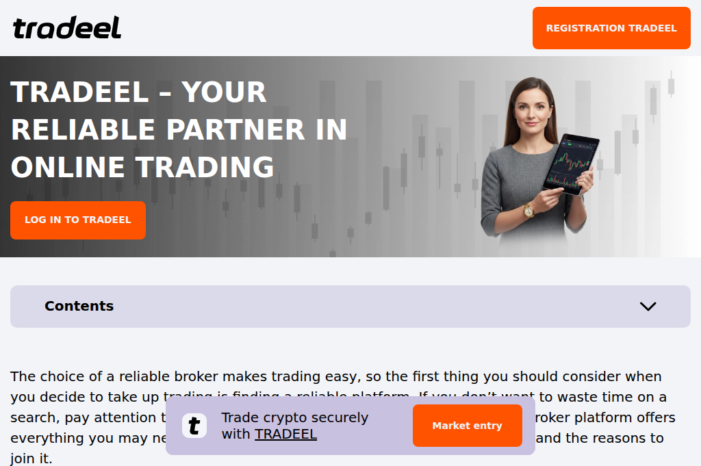 Screenshot of tradeel-review.com