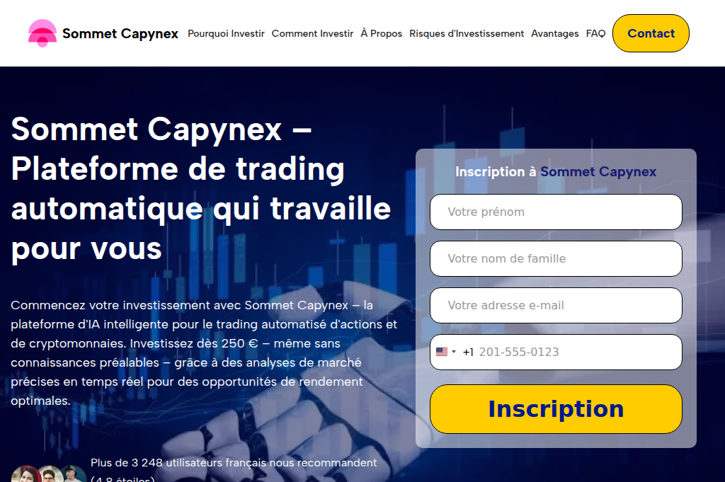 Screenshot of sommet-capynex.net