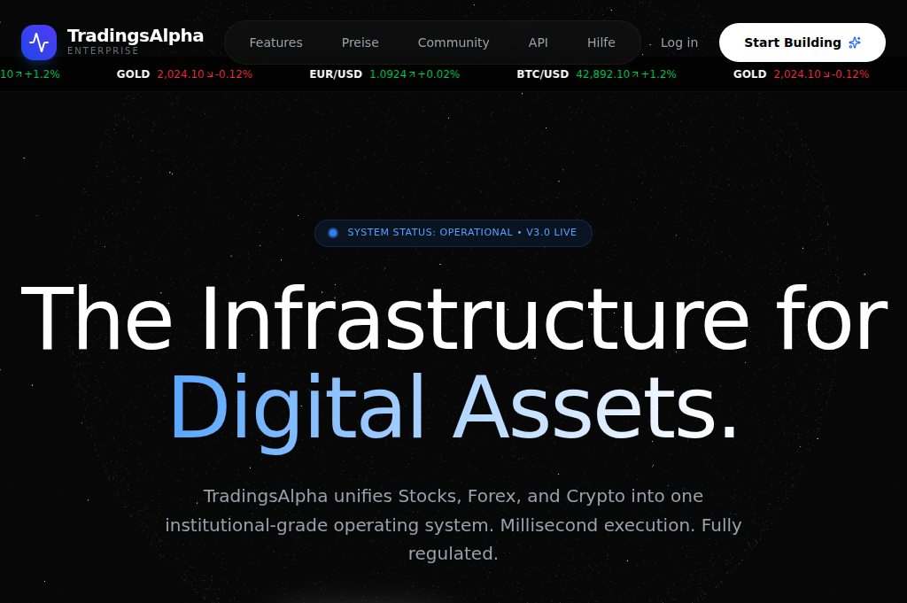 Screenshot of tradingsalpha.com