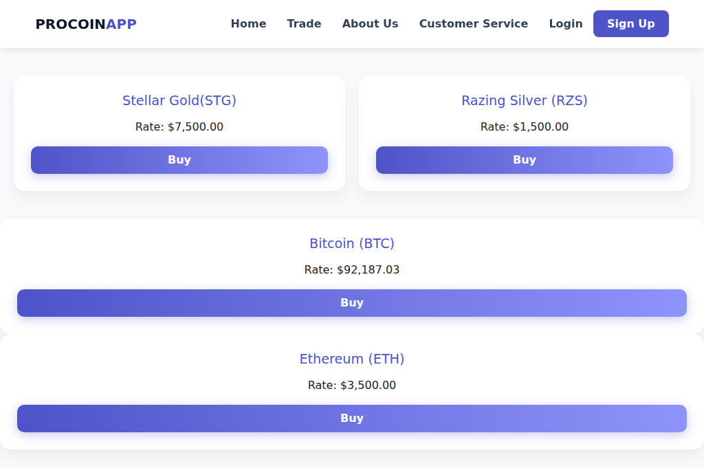 Screenshot of procointrade.online