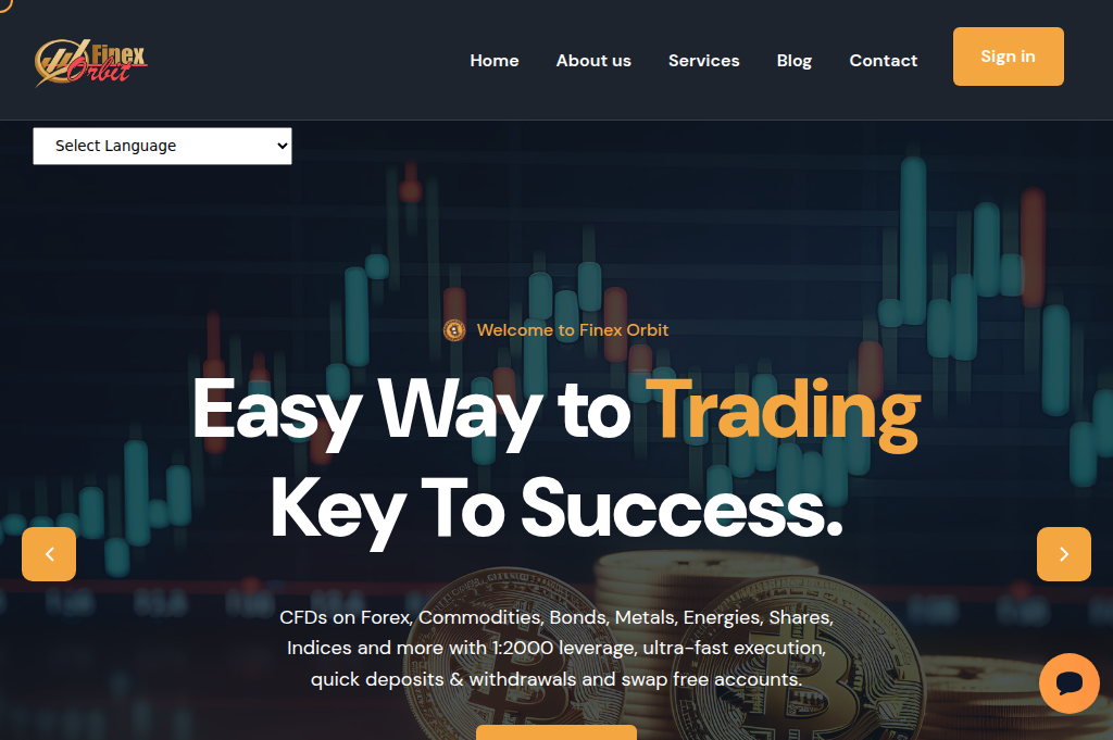 Screenshot of finexorbit.com