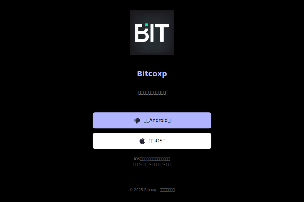 Screenshot of bitcoxpapp.com