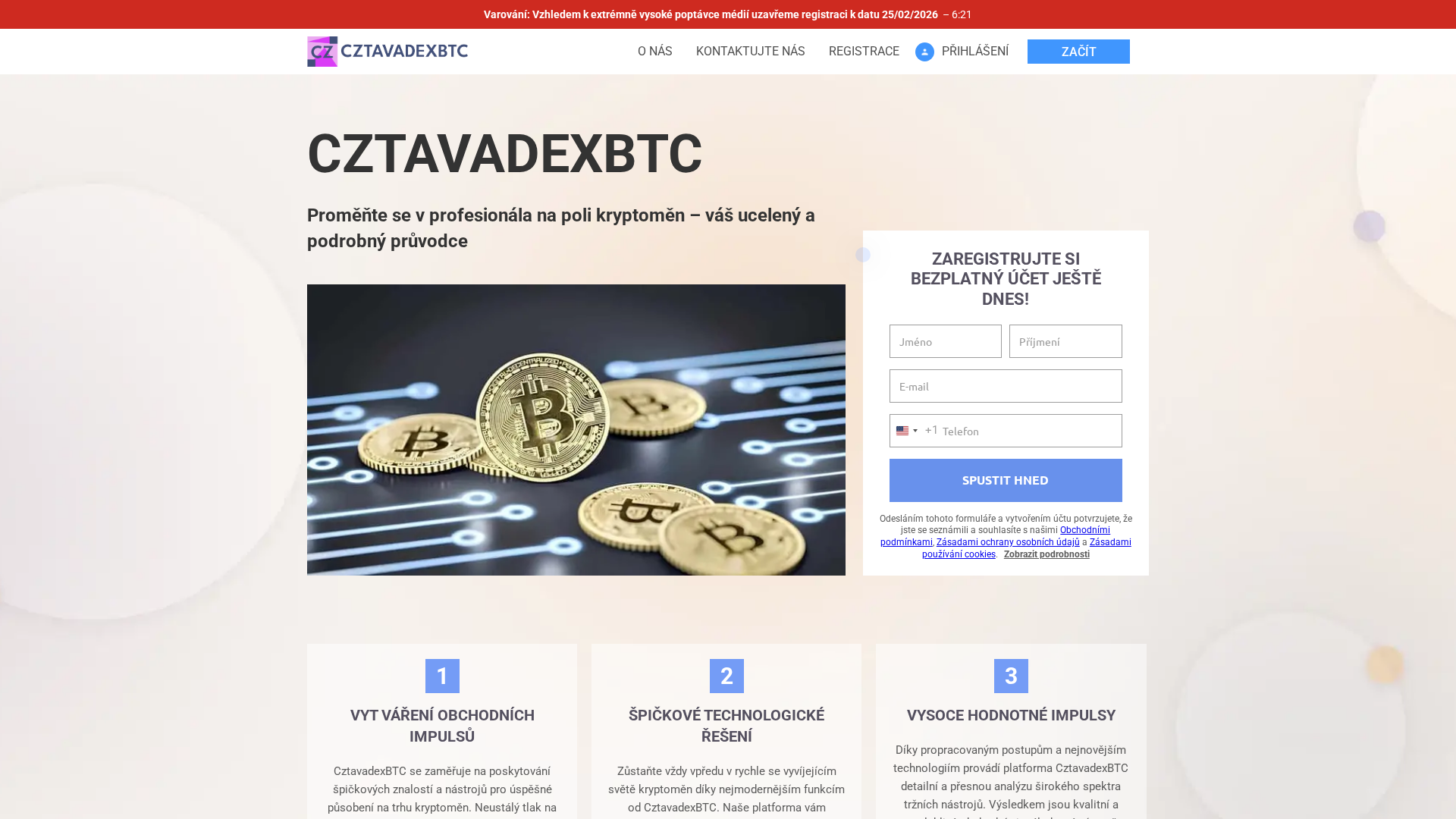 Screenshot of cztavadexbtc.com