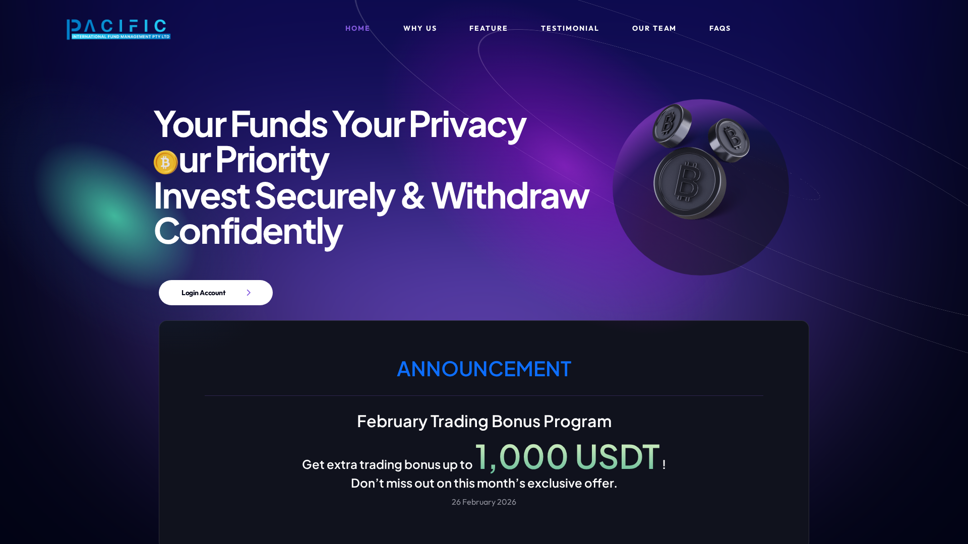 Screenshot of pacificinternationalfundmanagement.com