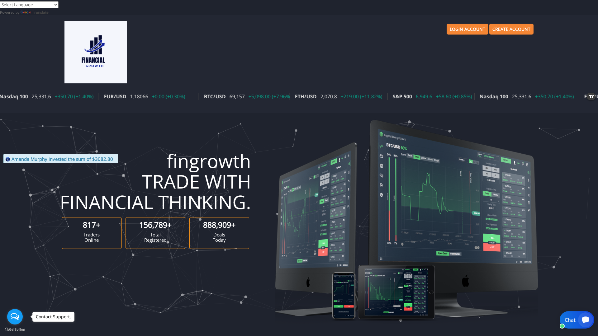 Screenshot of fingrowth.live