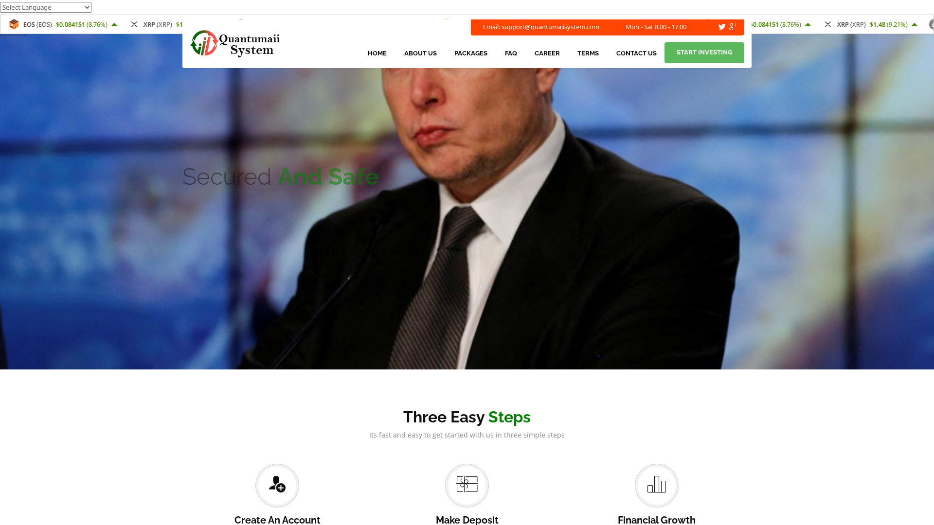 Screenshot of quantumailifetransformation.live