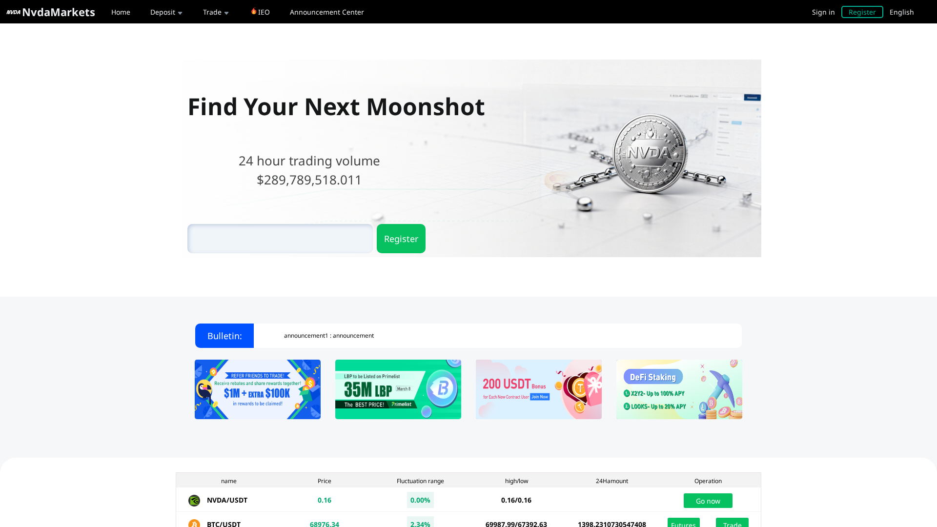 Screenshot of nvda-markets.com