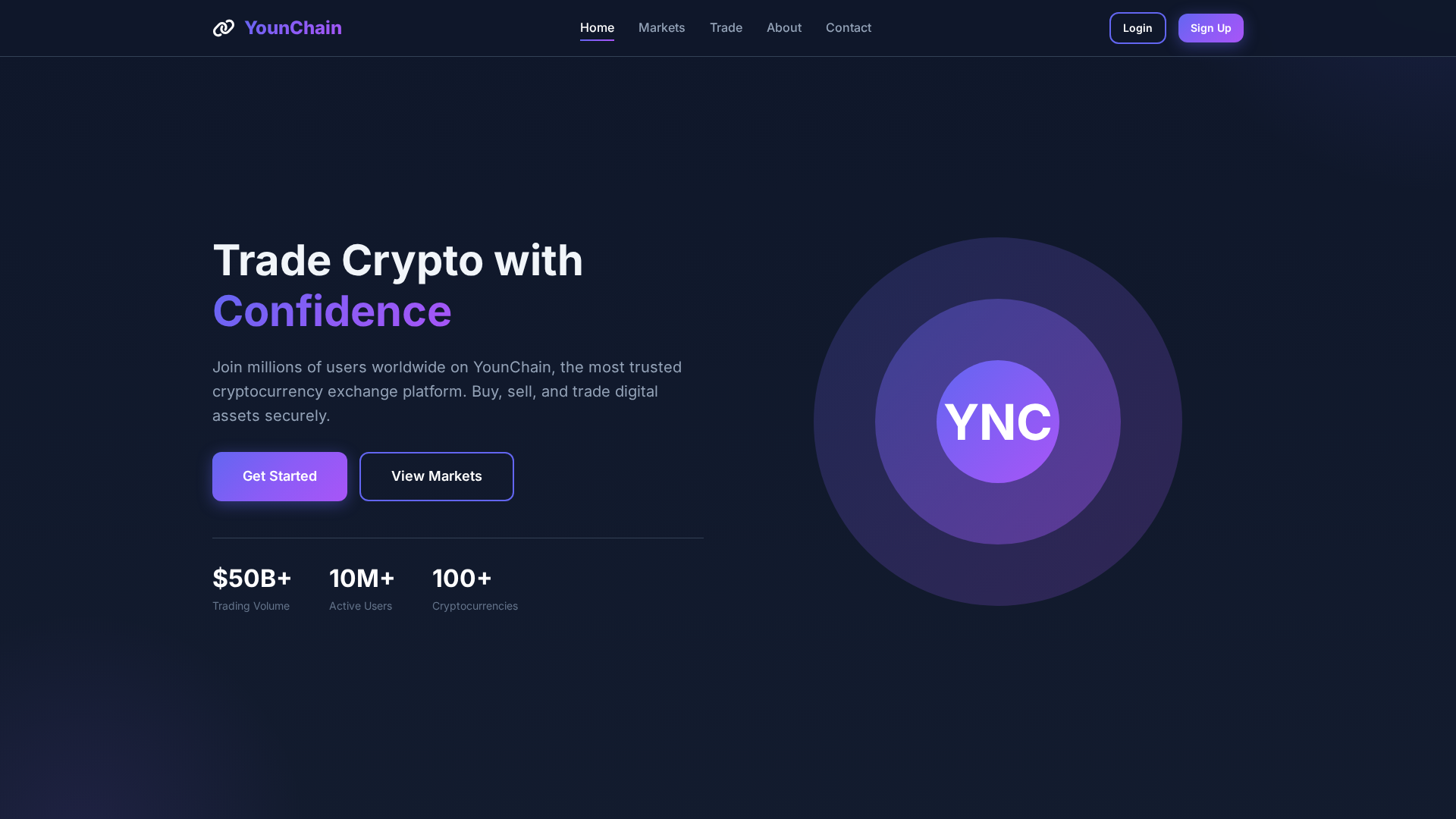 Screenshot of younchain.com