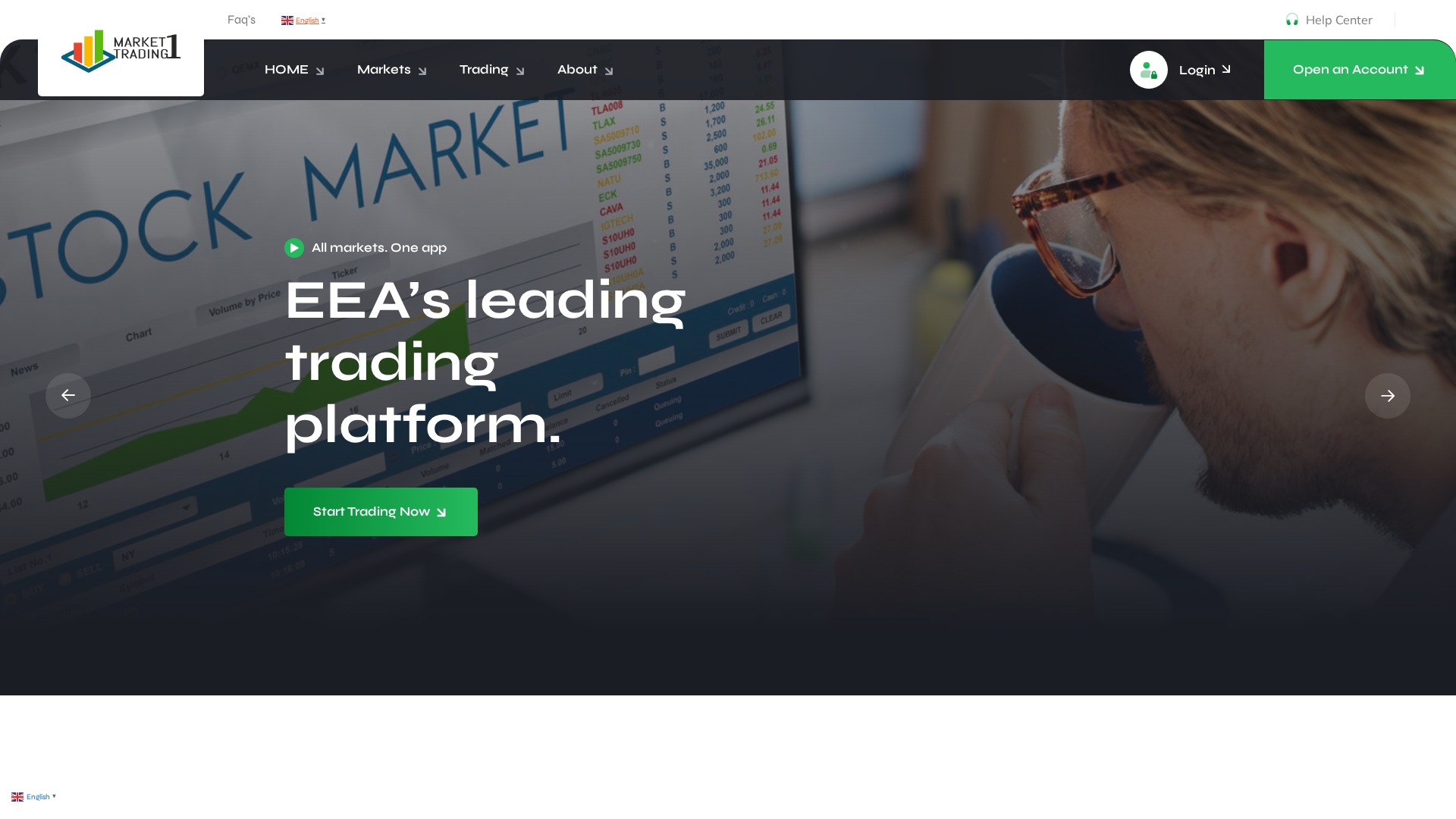Screenshot of market1trading.com