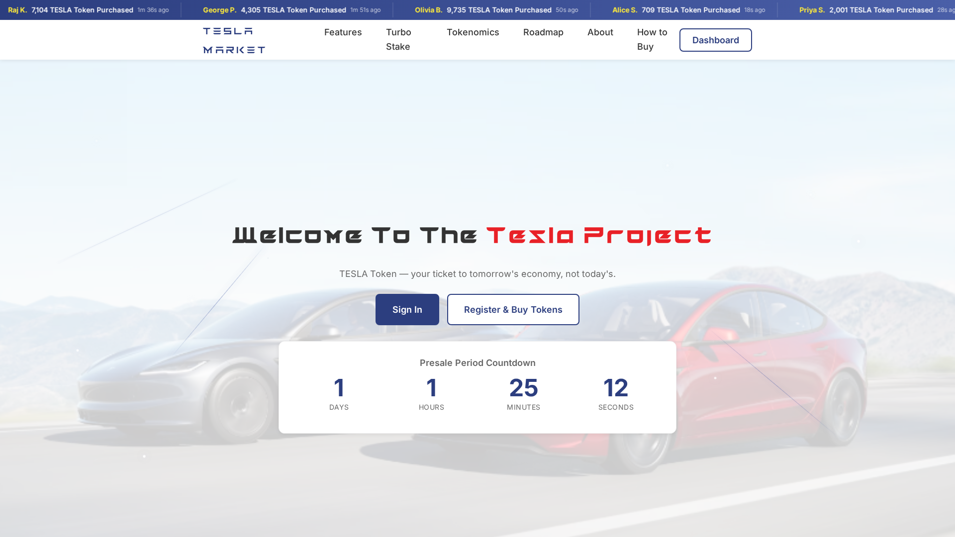 Screenshot of teslamarket.us