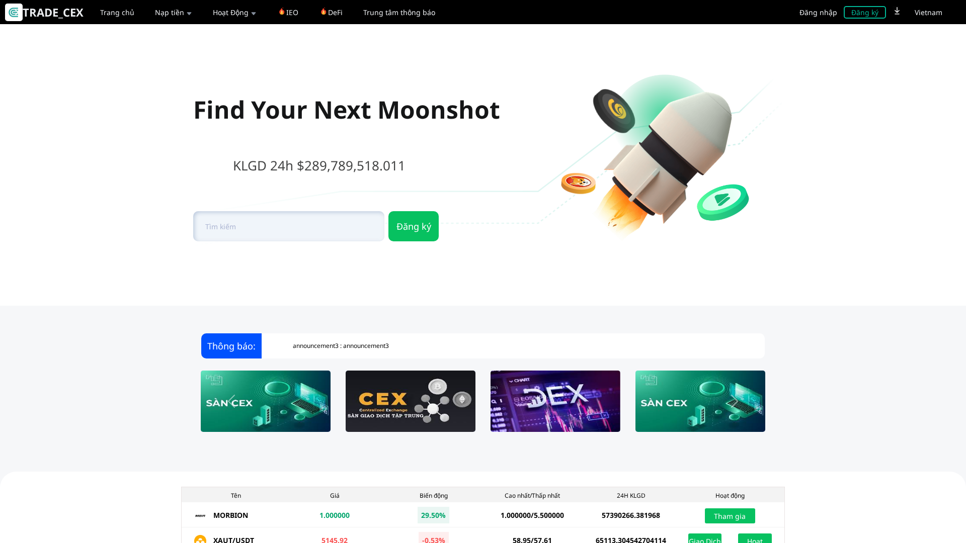 Screenshot of cextrade.asia