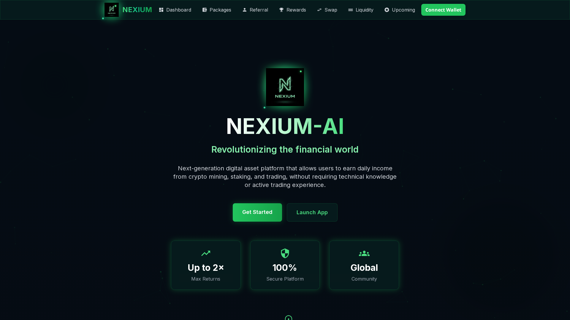 Screenshot of nexiumai.global