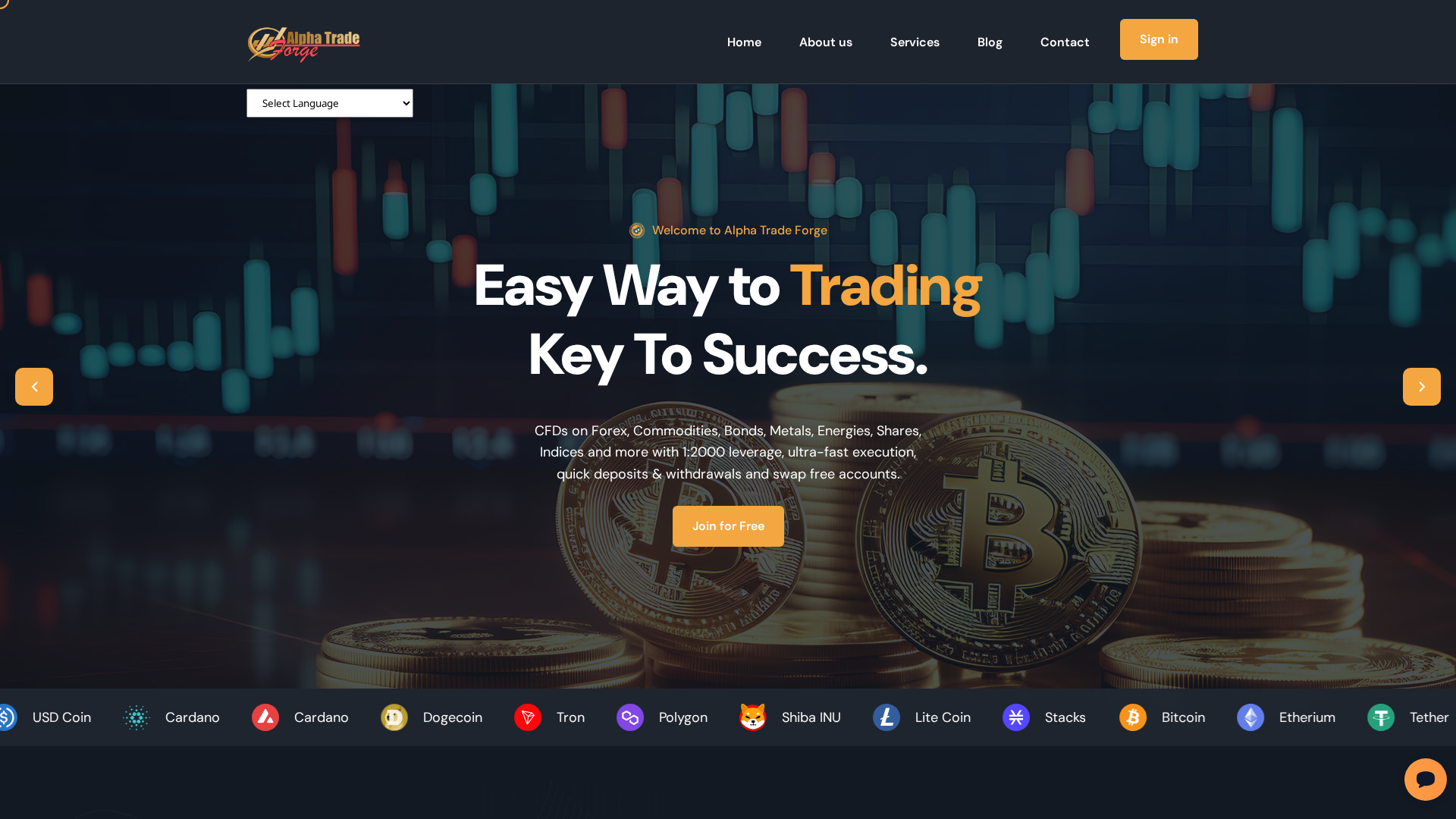 Screenshot of alphatradeforge.com