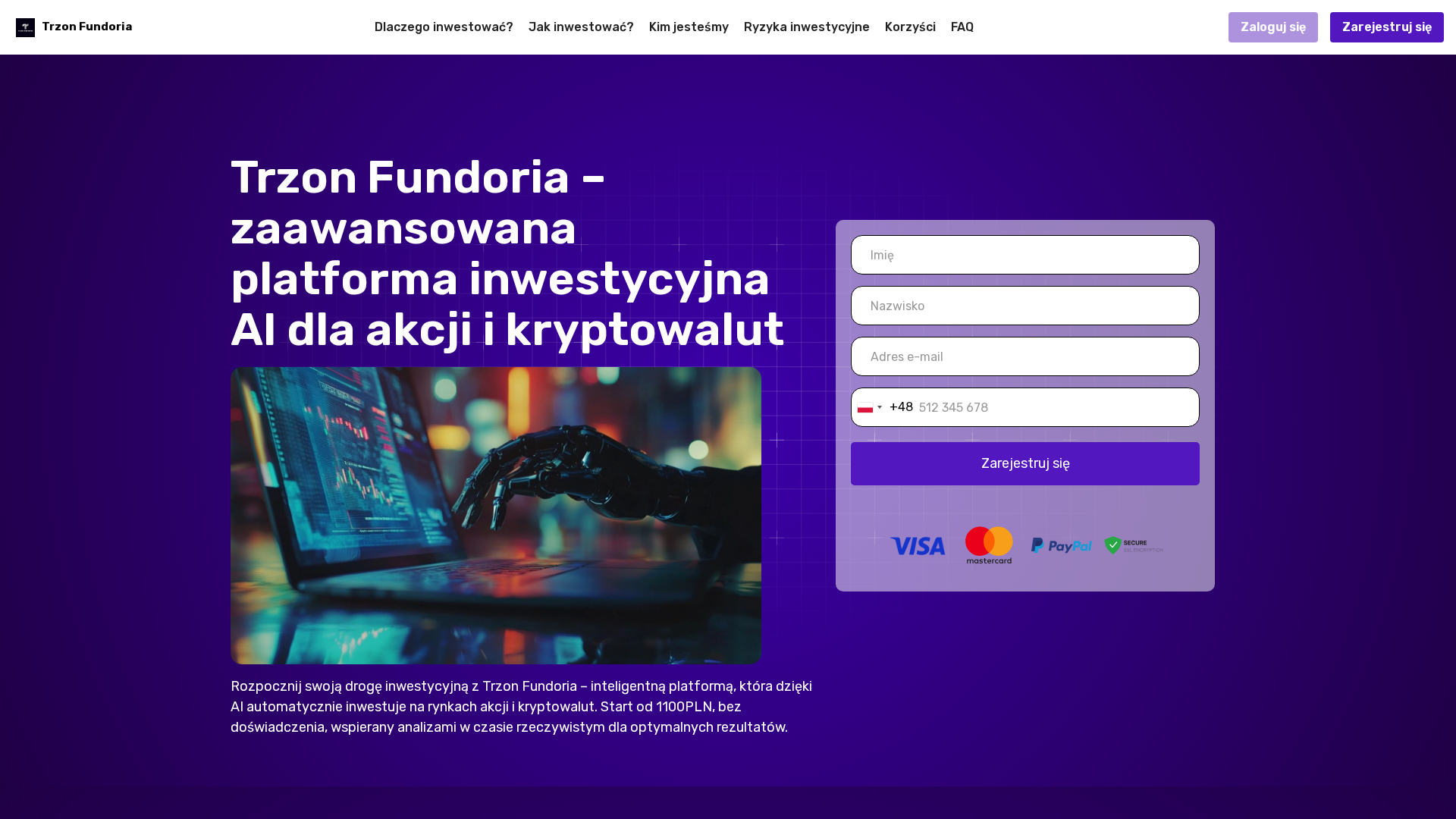Screenshot of trzon-fundoria.pl