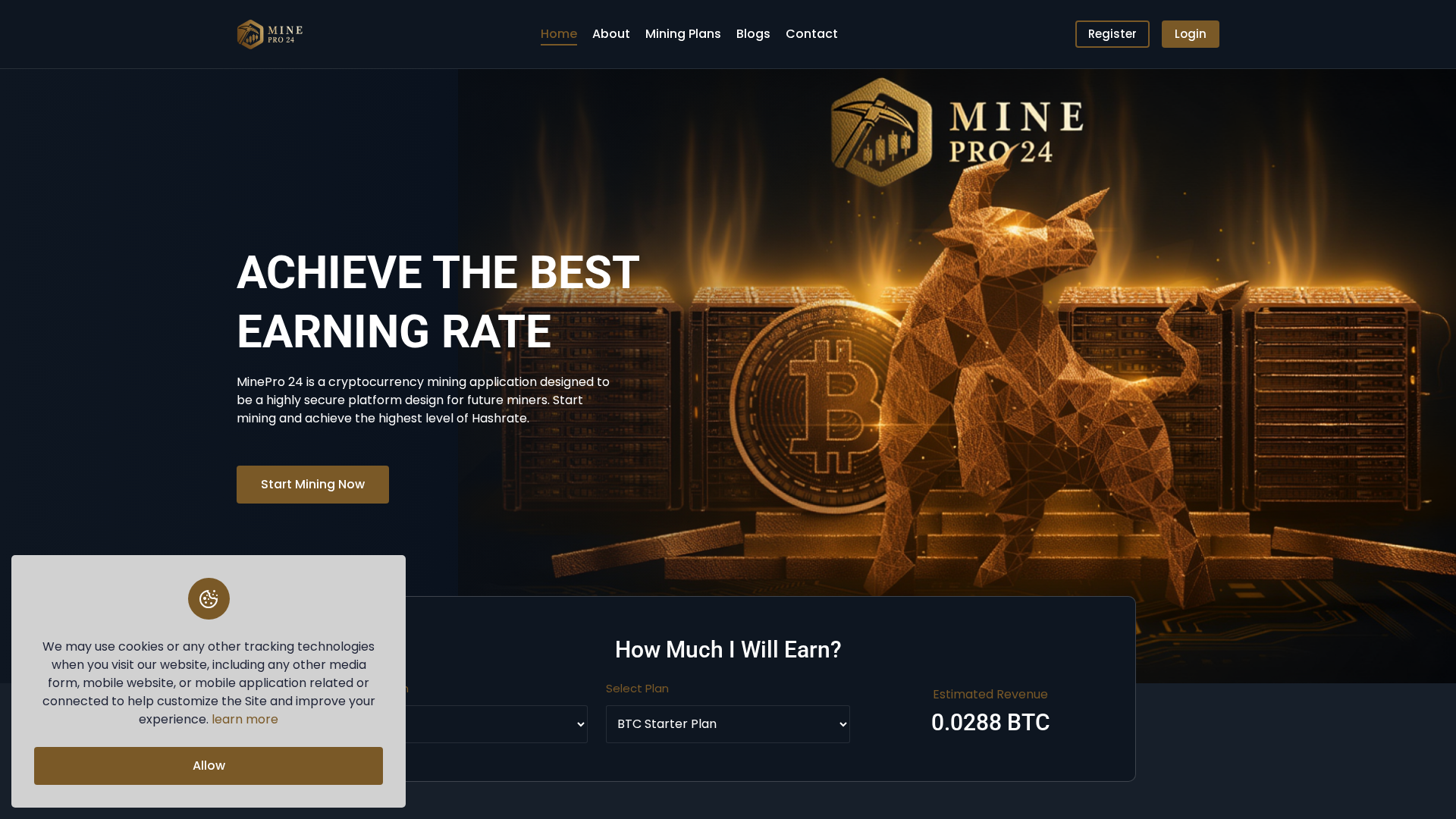 Screenshot of minepro24.com