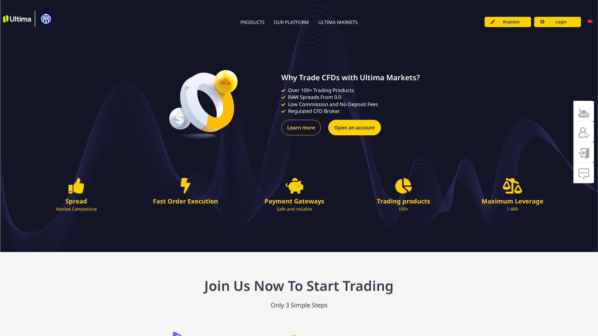 Screenshot of ultimamarketsltd.cc