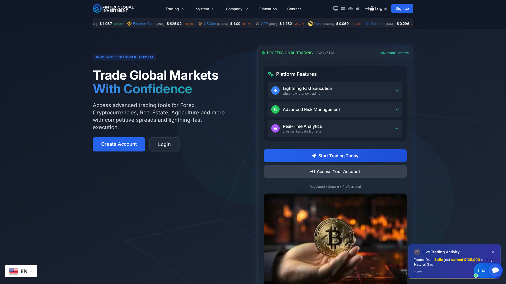 Screenshot of fintexglobalinvestment.com