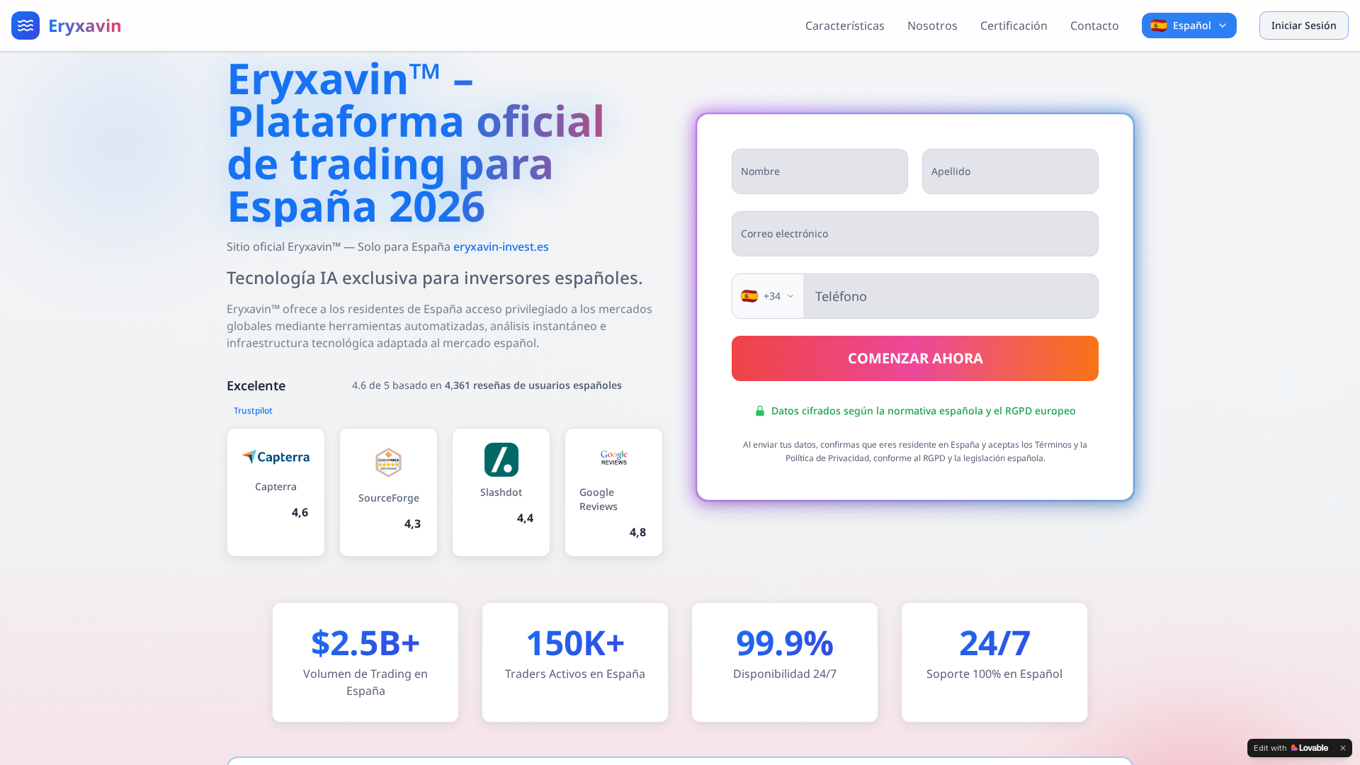 Screenshot of eryxavin-invest.es