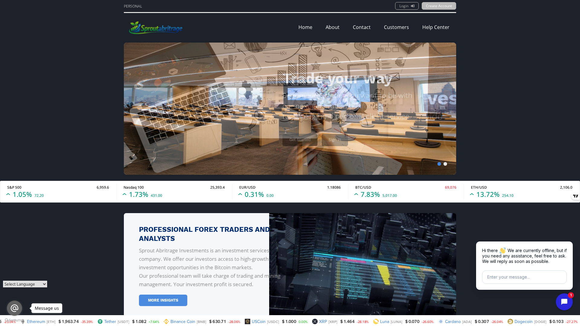 Screenshot of sproutabritrage.com