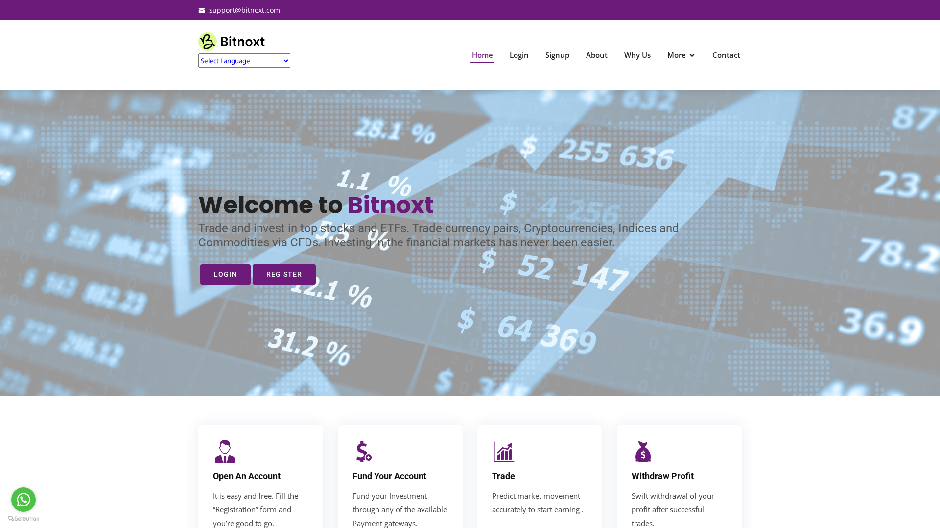 Screenshot of bitnoxt.com